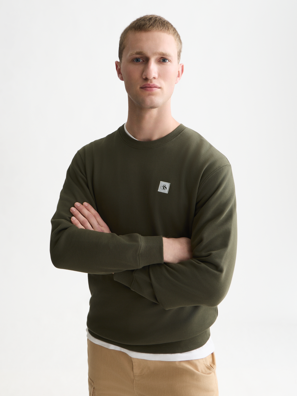 Seasonal Essentials Cotton Logo Badge Sweatshirt