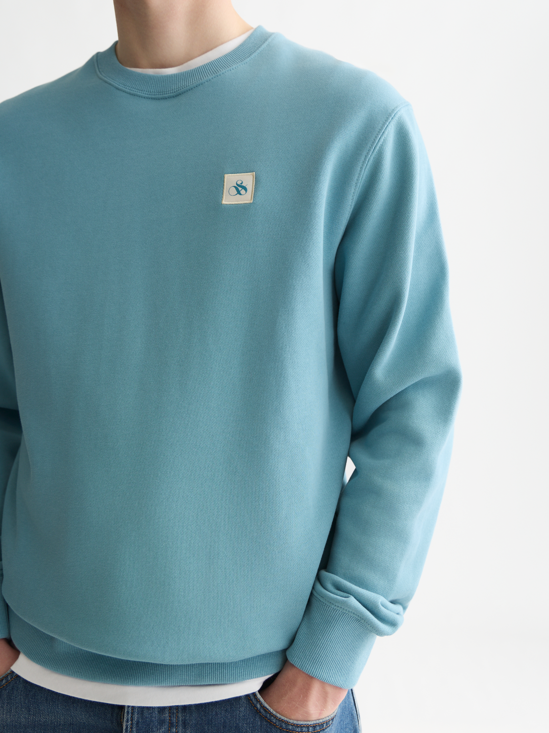 Seasonal Essentials Cotton Logo Badge Sweatshirt