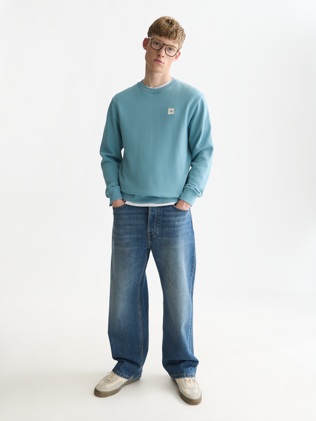 Seasonal Essentials Cotton Logo Badge Sweatshirt