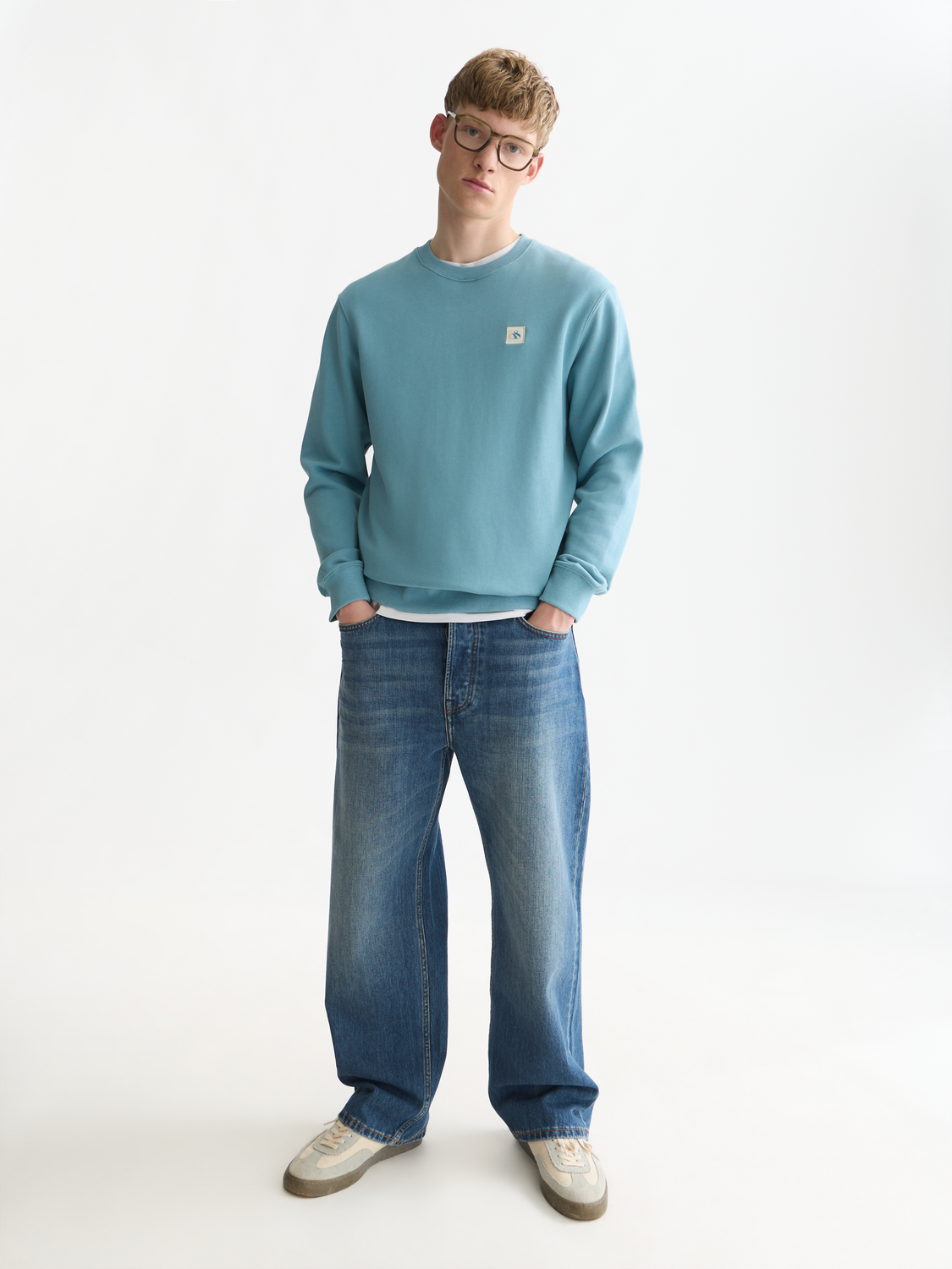 Seasonal Essentials Cotton Logo Badge Sweatshirt