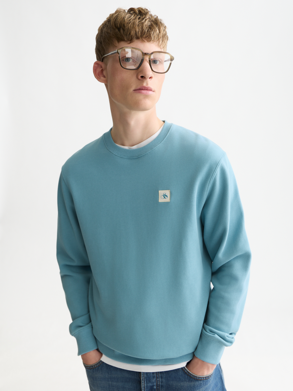 Seasonal Essentials Cotton Logo Badge Sweatshirt
