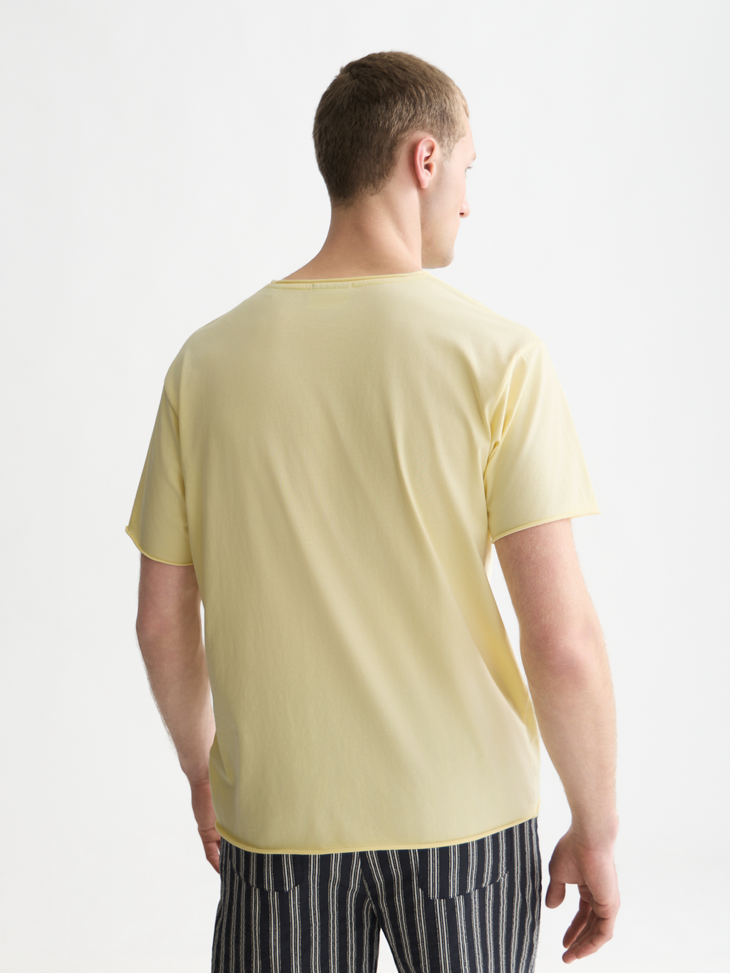 Seasonal Essentials Raw edge relaxed garment-dyed T-shirt