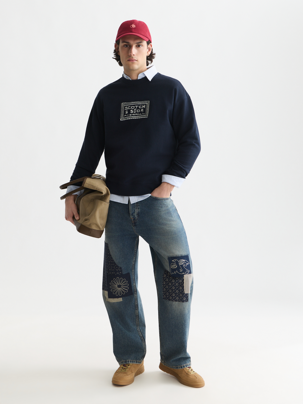 embroidered artwork relaxed sweatshirt