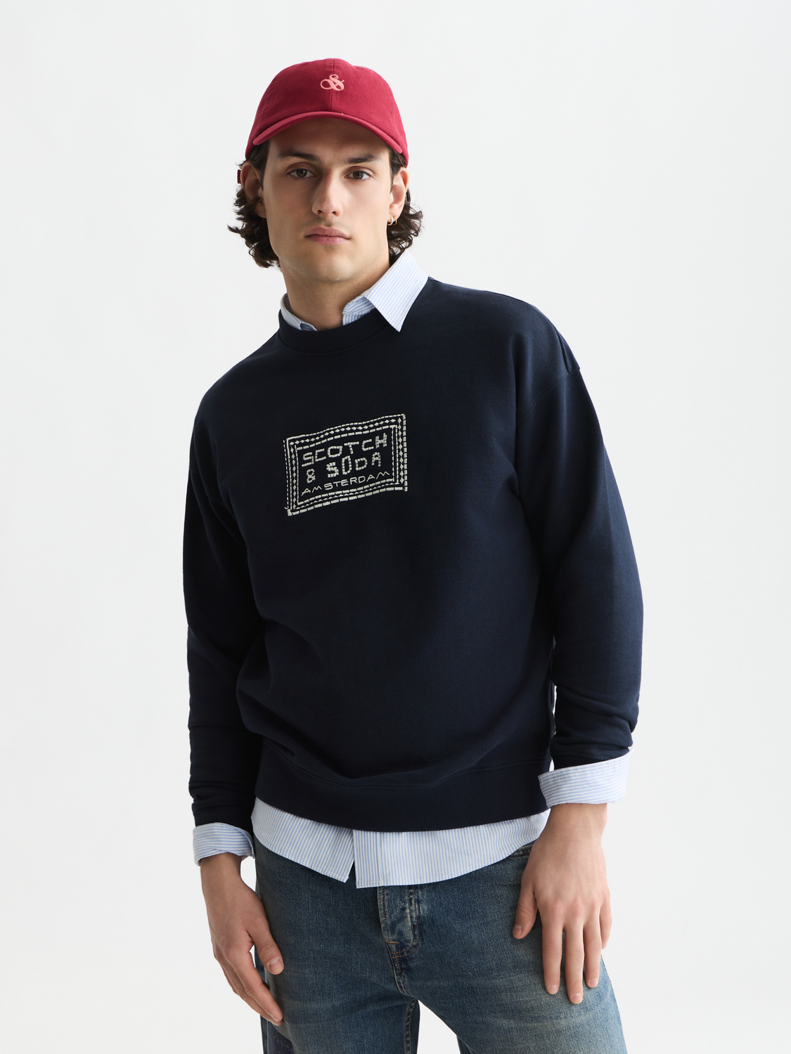 embroidered artwork relaxed sweatshirt