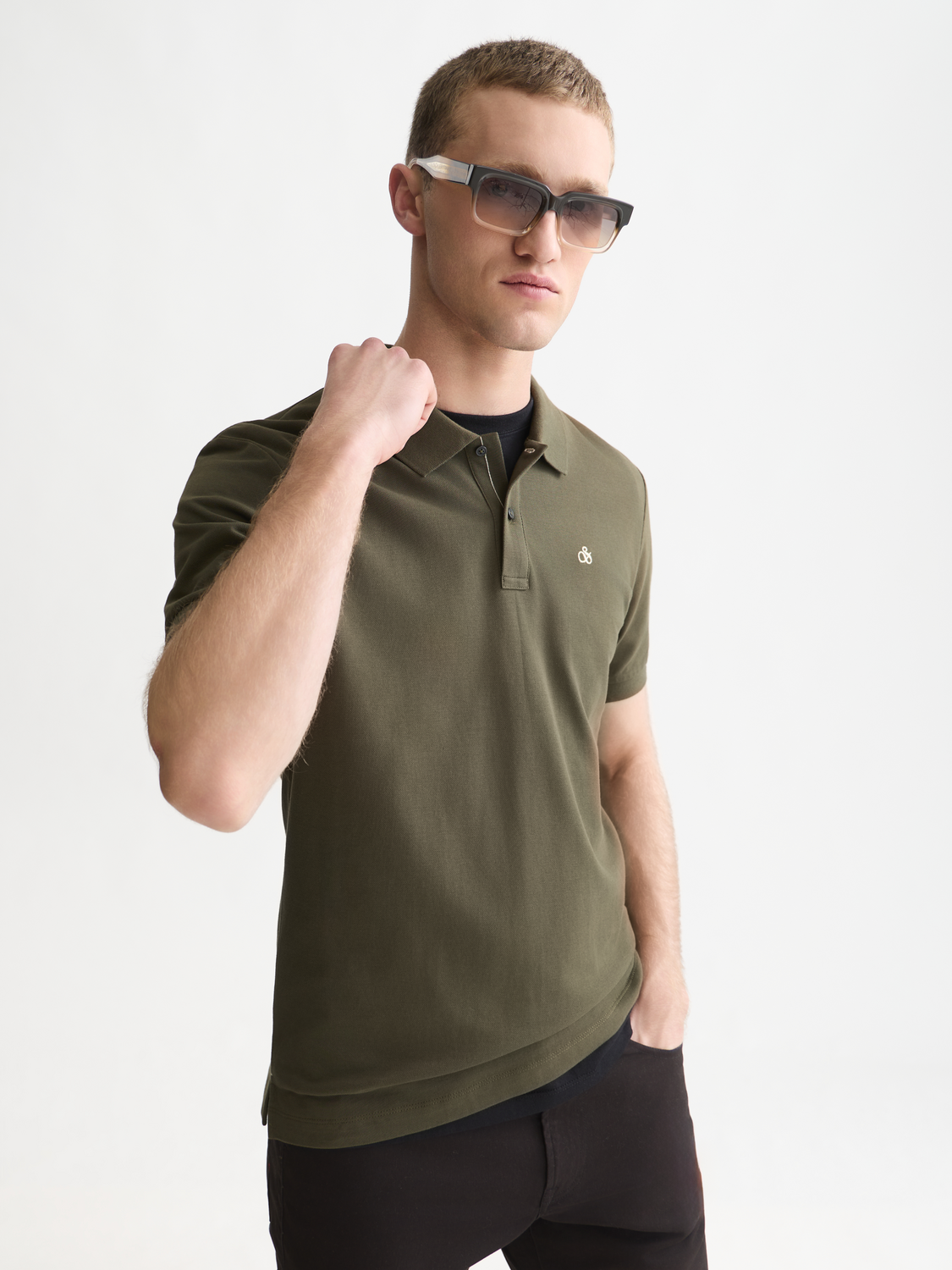 Seasonal Essentials pique logo polo