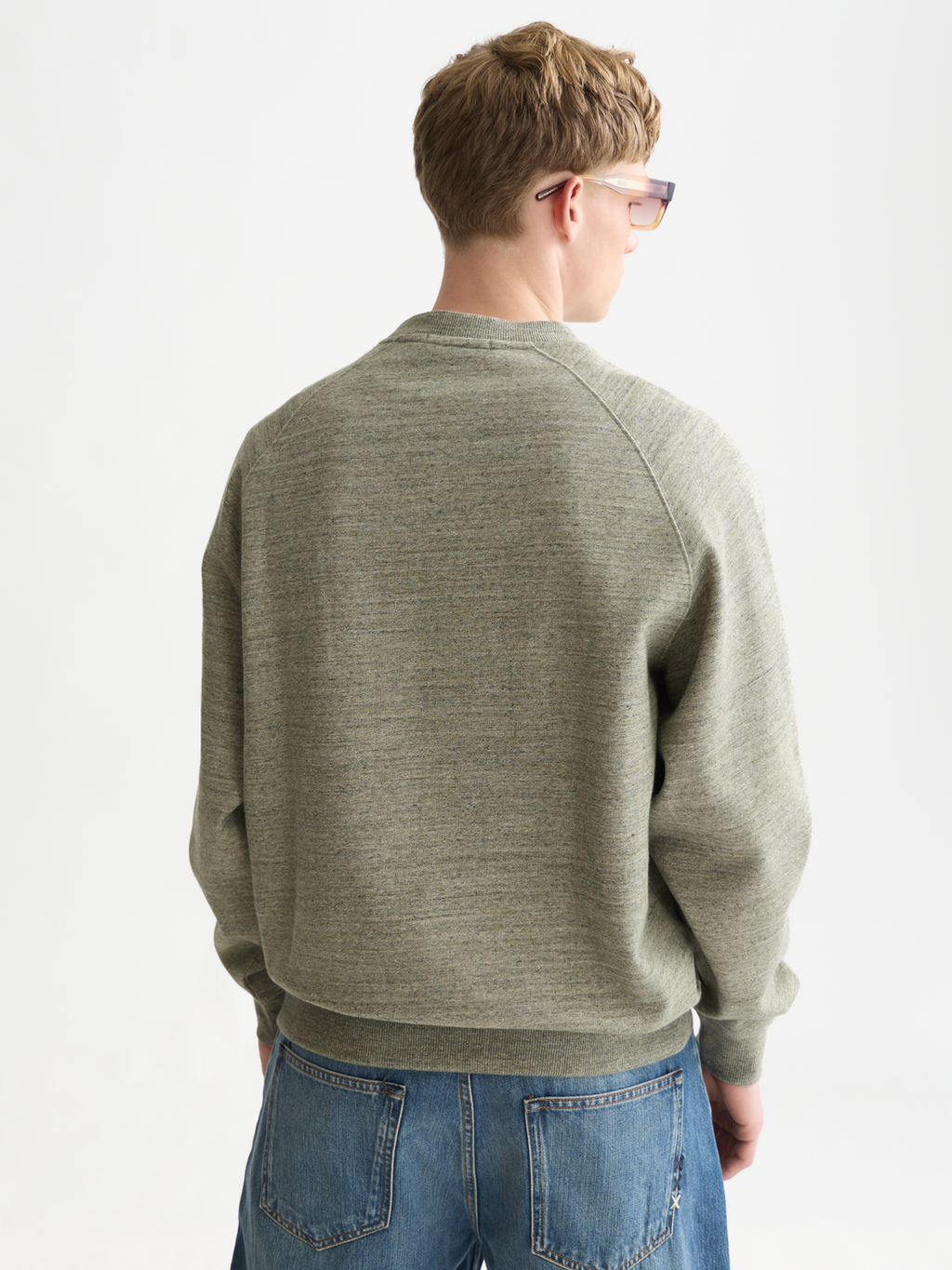 Melange Cotton Loose Sweatshirt