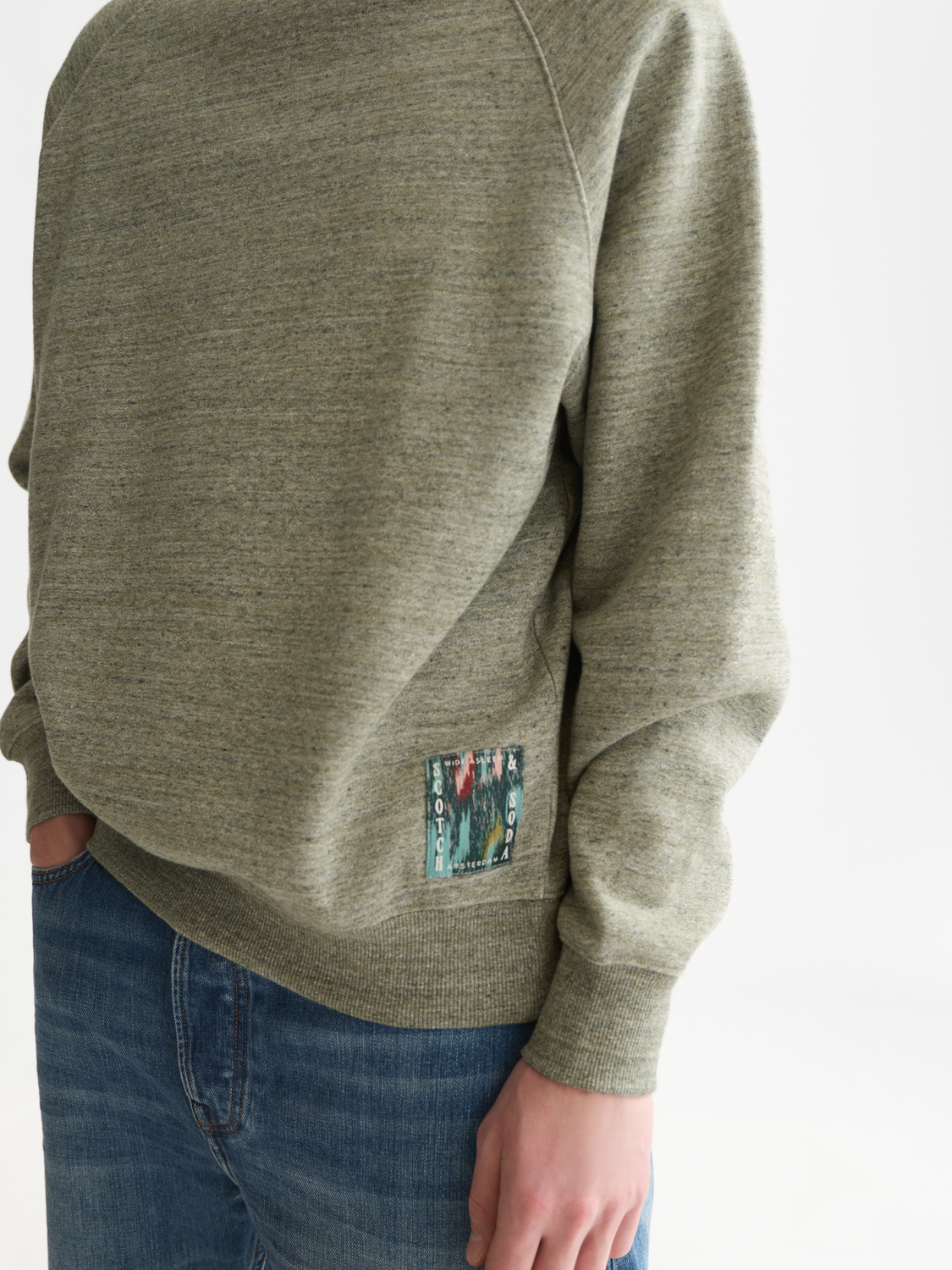 Melange Cotton Loose Sweatshirt