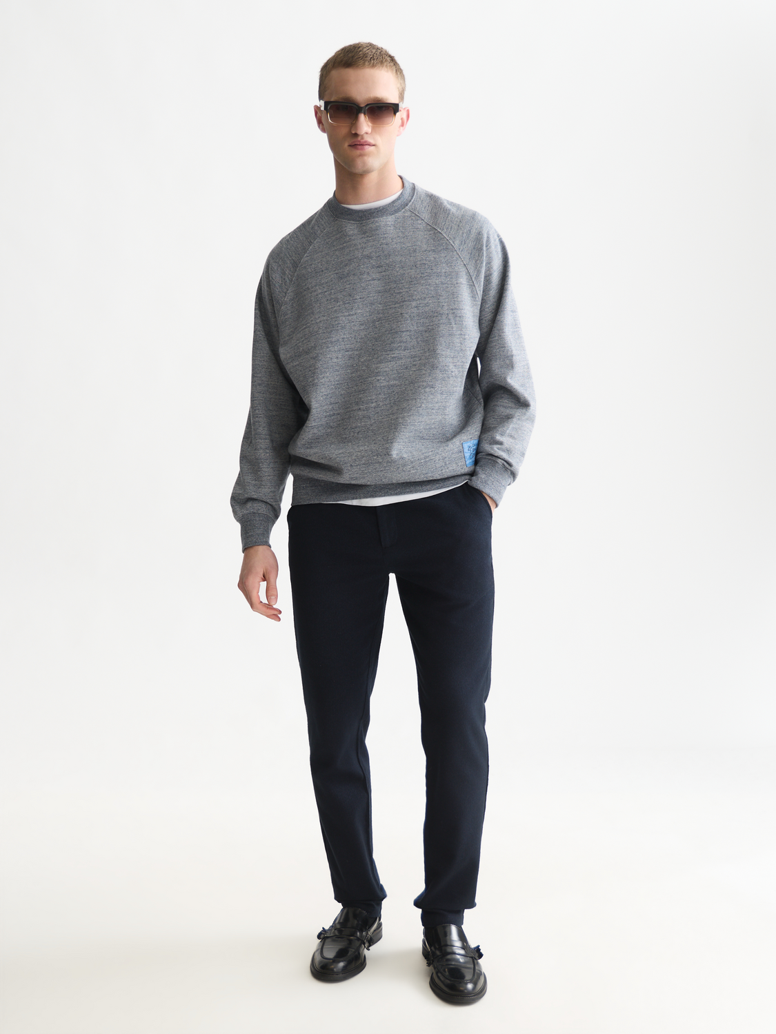 Melange loose sweatshirt
