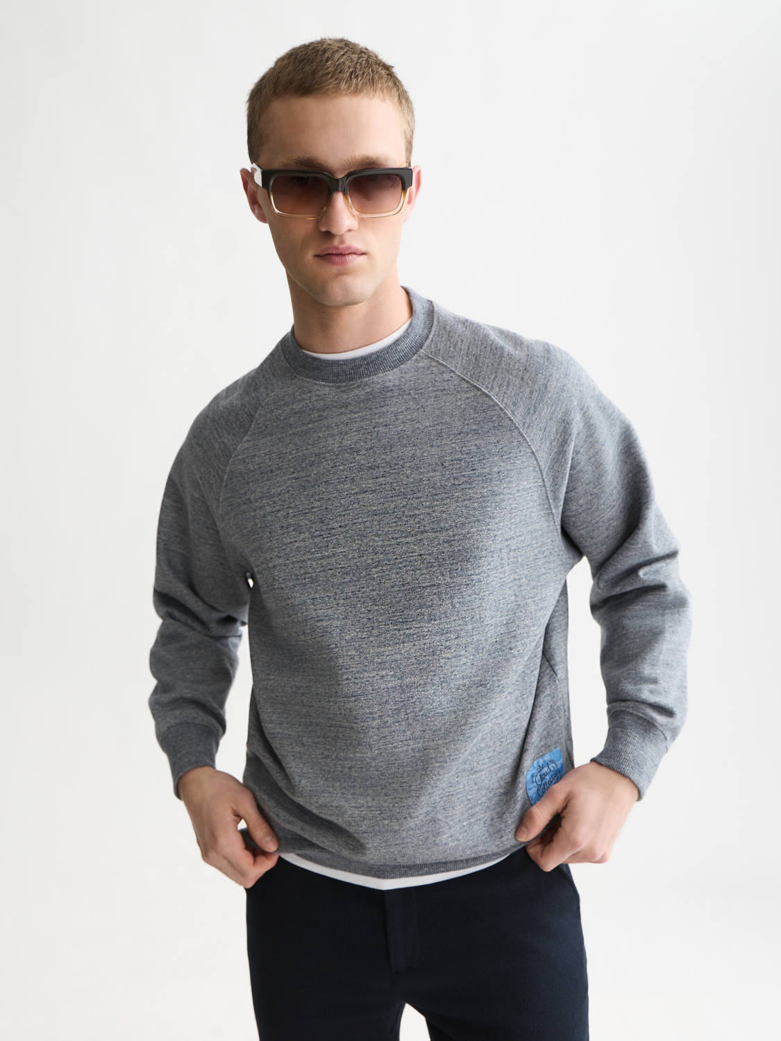 Melange loose sweatshirt