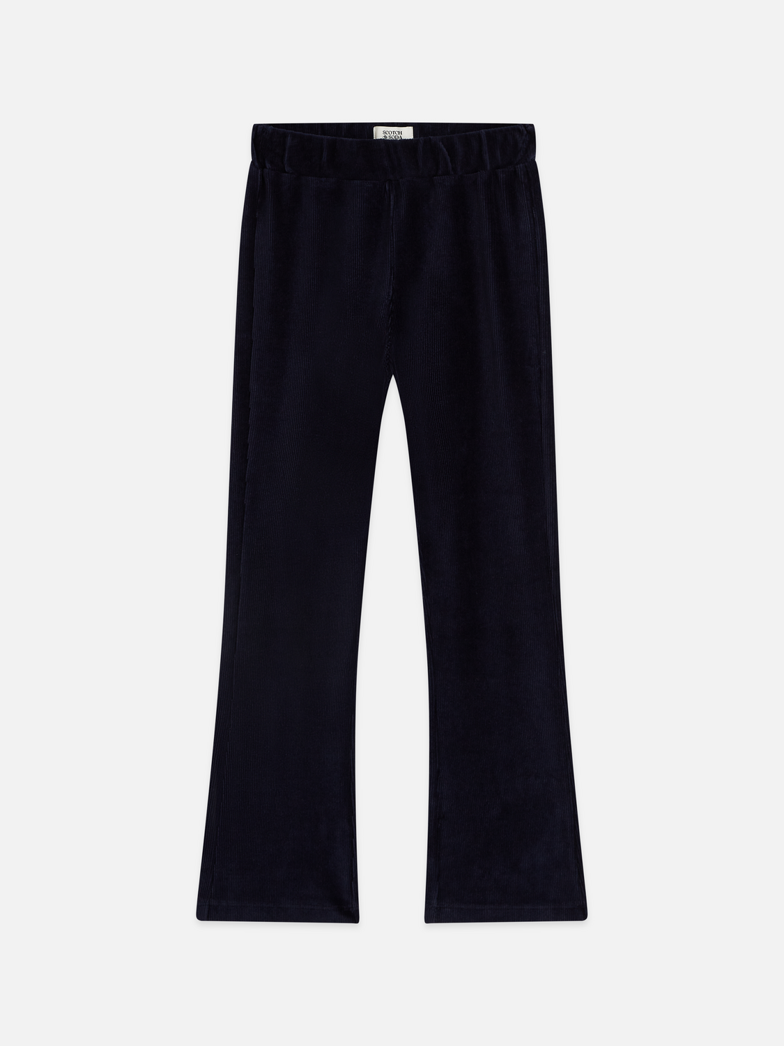 Girls Stretch Velvet Slim Flared Legging