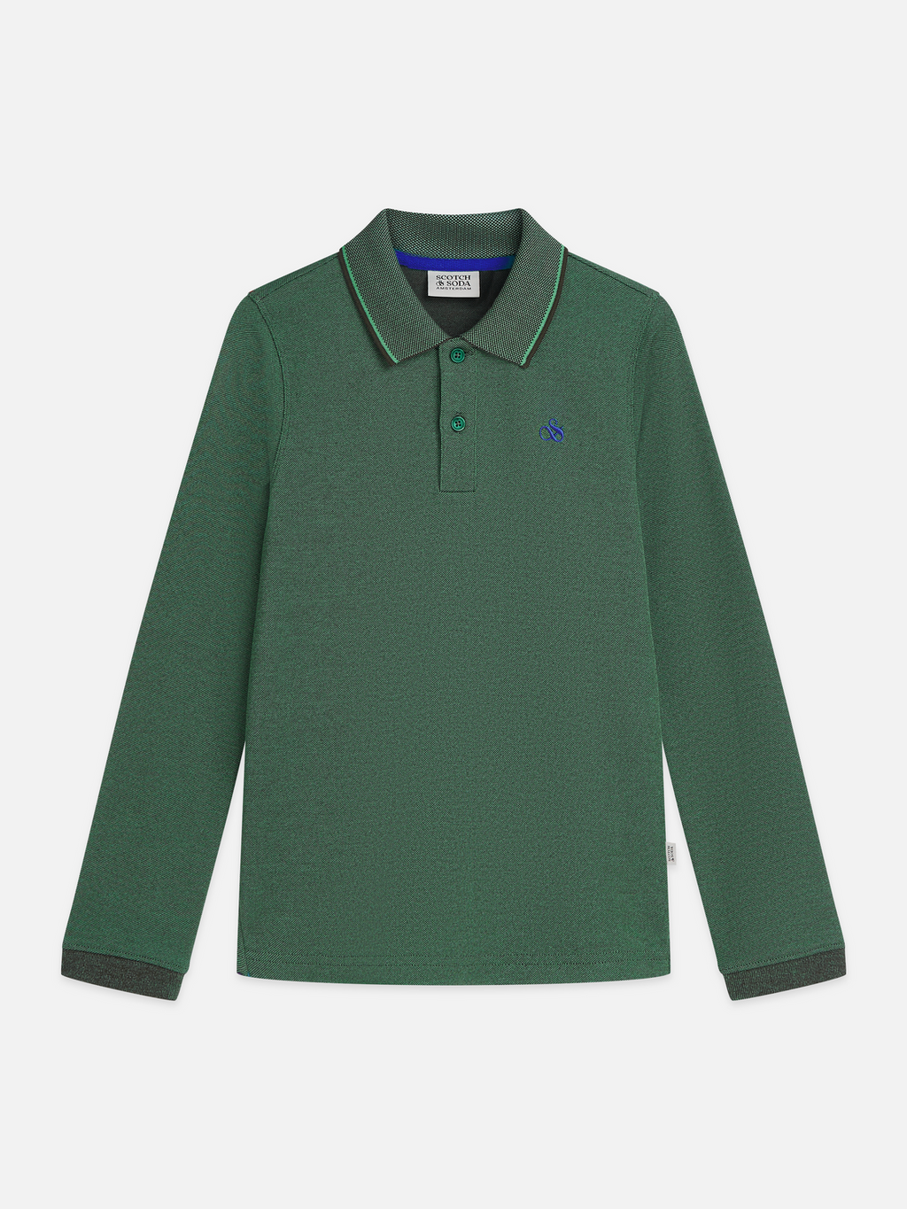 Boys Cotton Piqué Long-Sleeve Polo