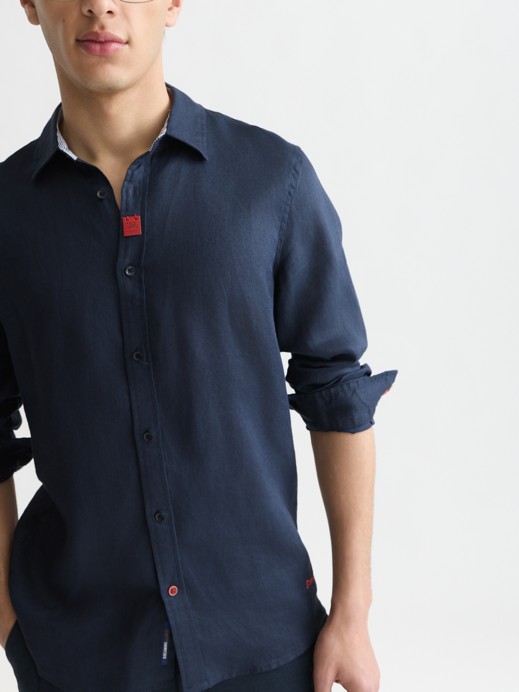 Solid linen shirt