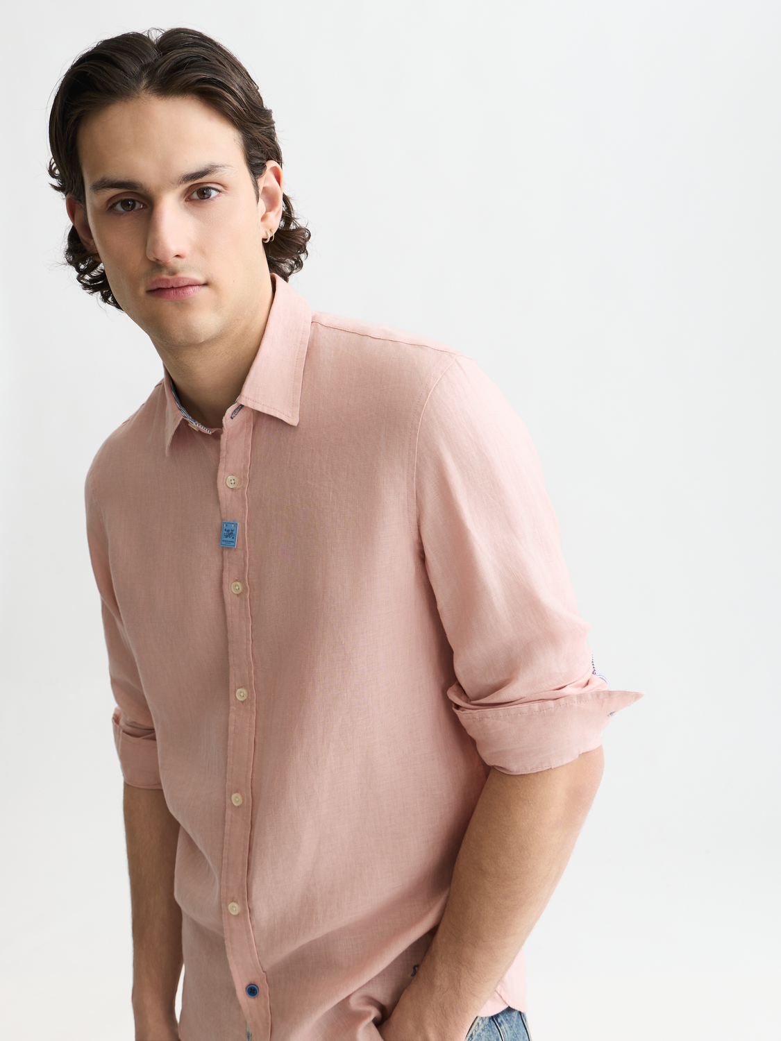 Solid linen shirt