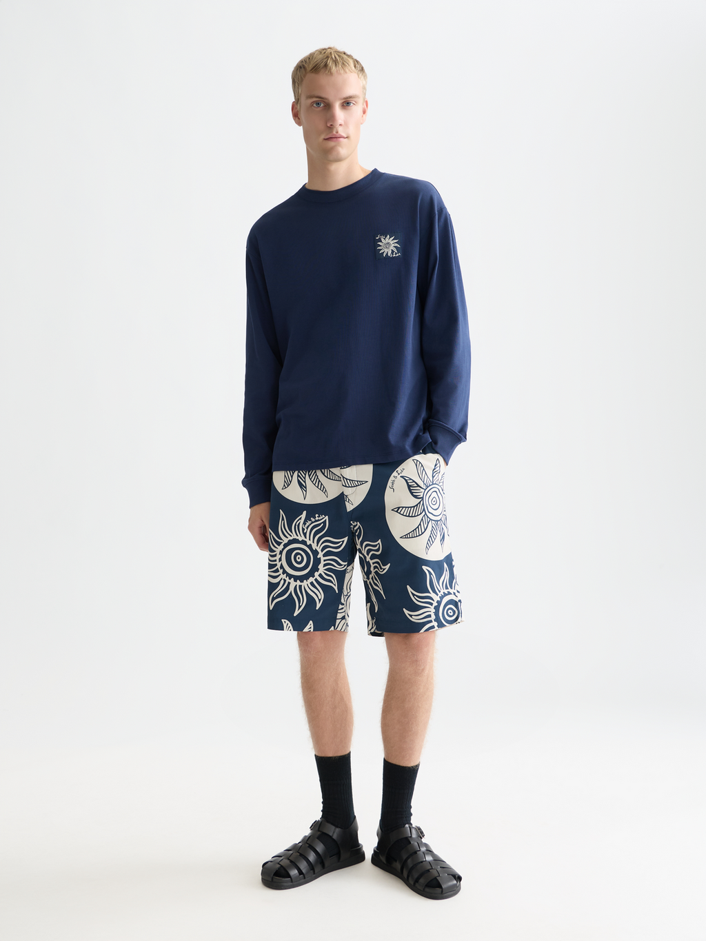 Stuart printed stretch cotton chino shorts