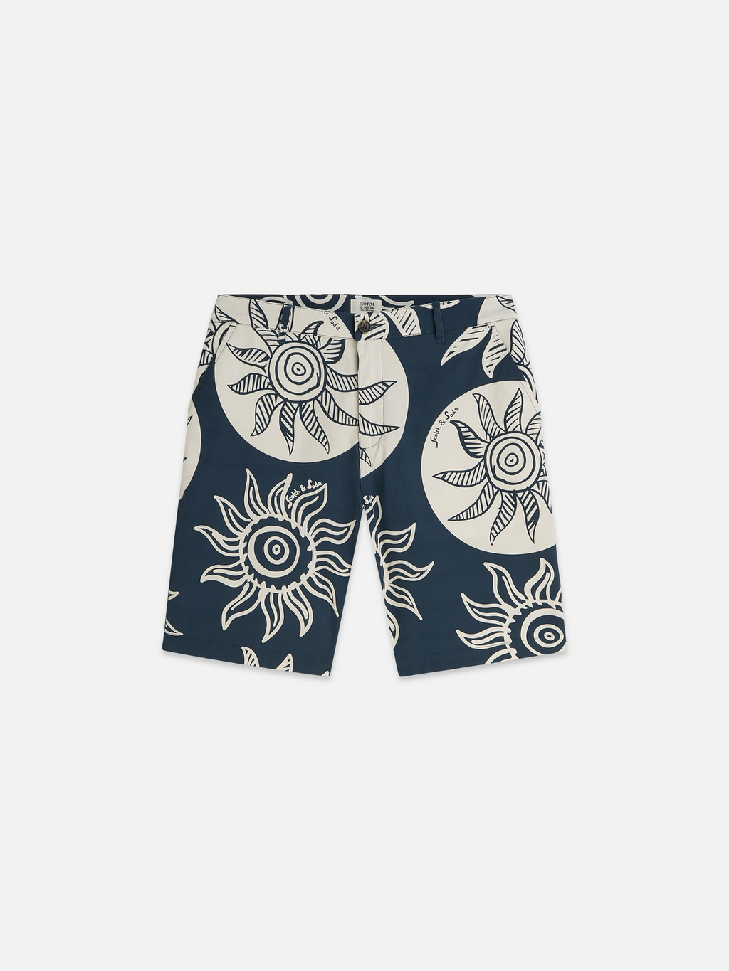 Stuart printed stretch cotton chino shorts
