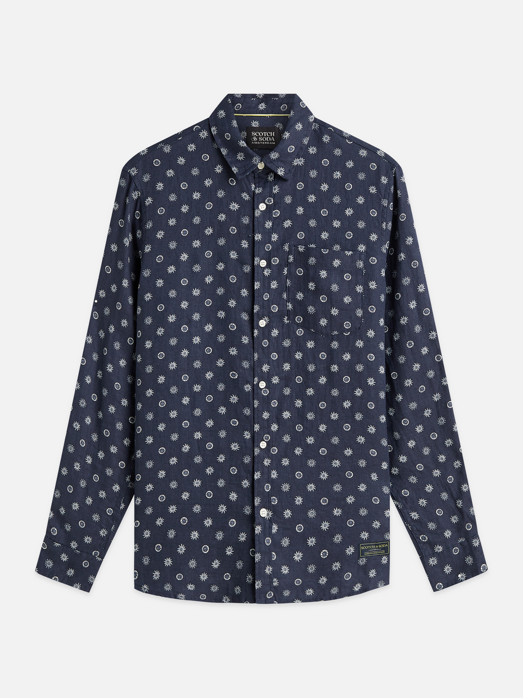Printed linen shirt