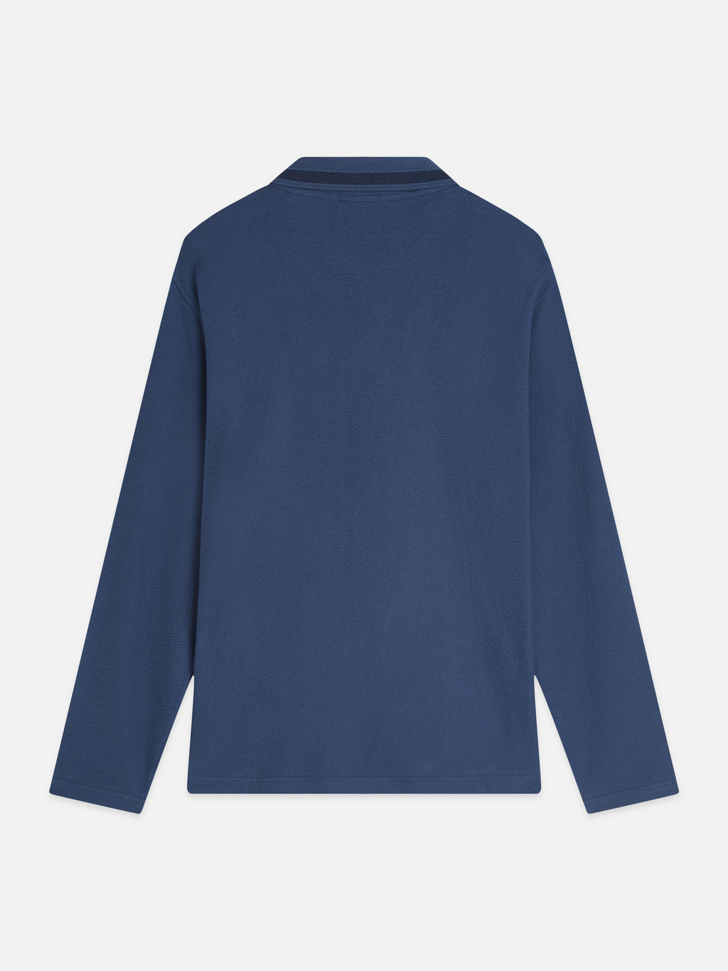 Textured Cotton Long-Sleeve Relaxed Polo