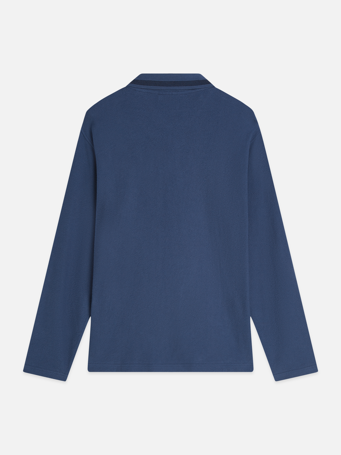 Textured Cotton Long-Sleeve Relaxed Polo