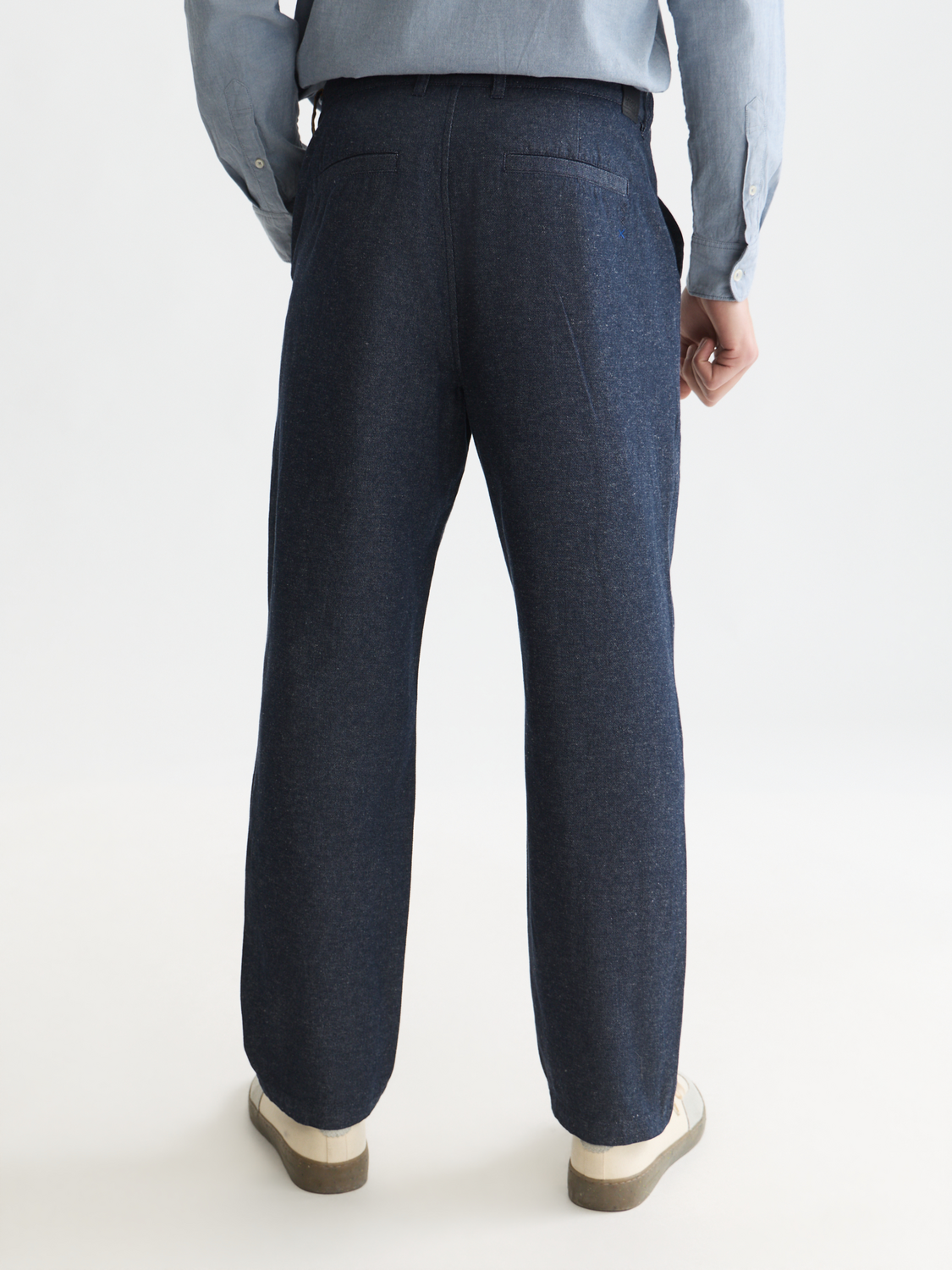 Harper cotton-linen tapered chino
