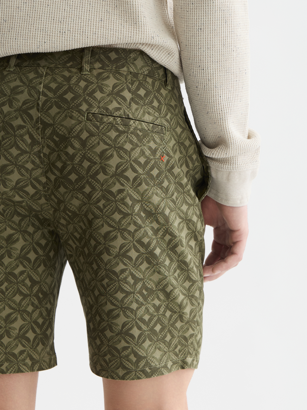 Stuart cotton twill printed shorts