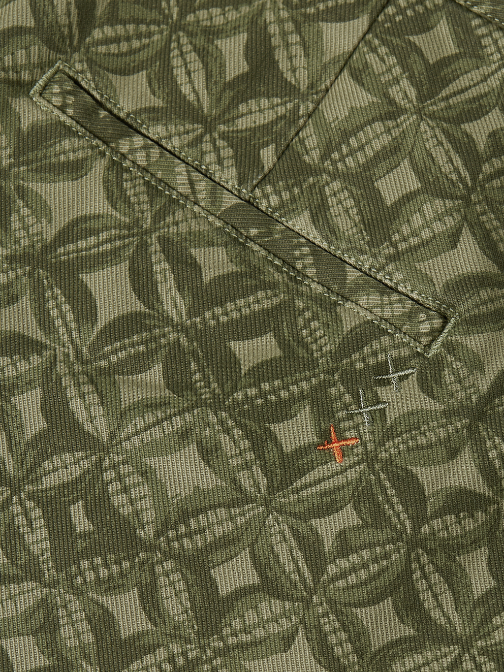 Stuart cotton twill printed shorts