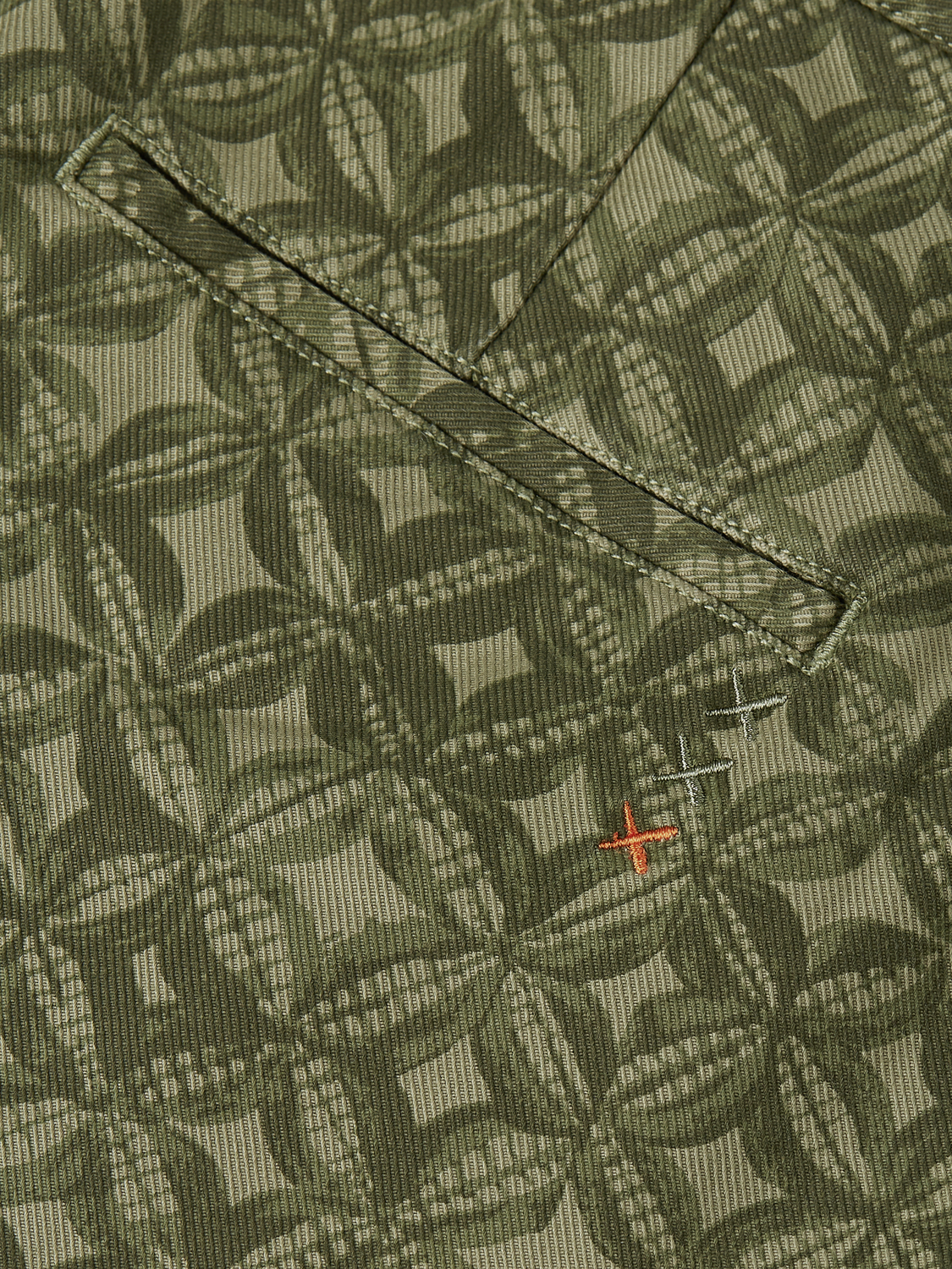 Stuart cotton twill printed shorts