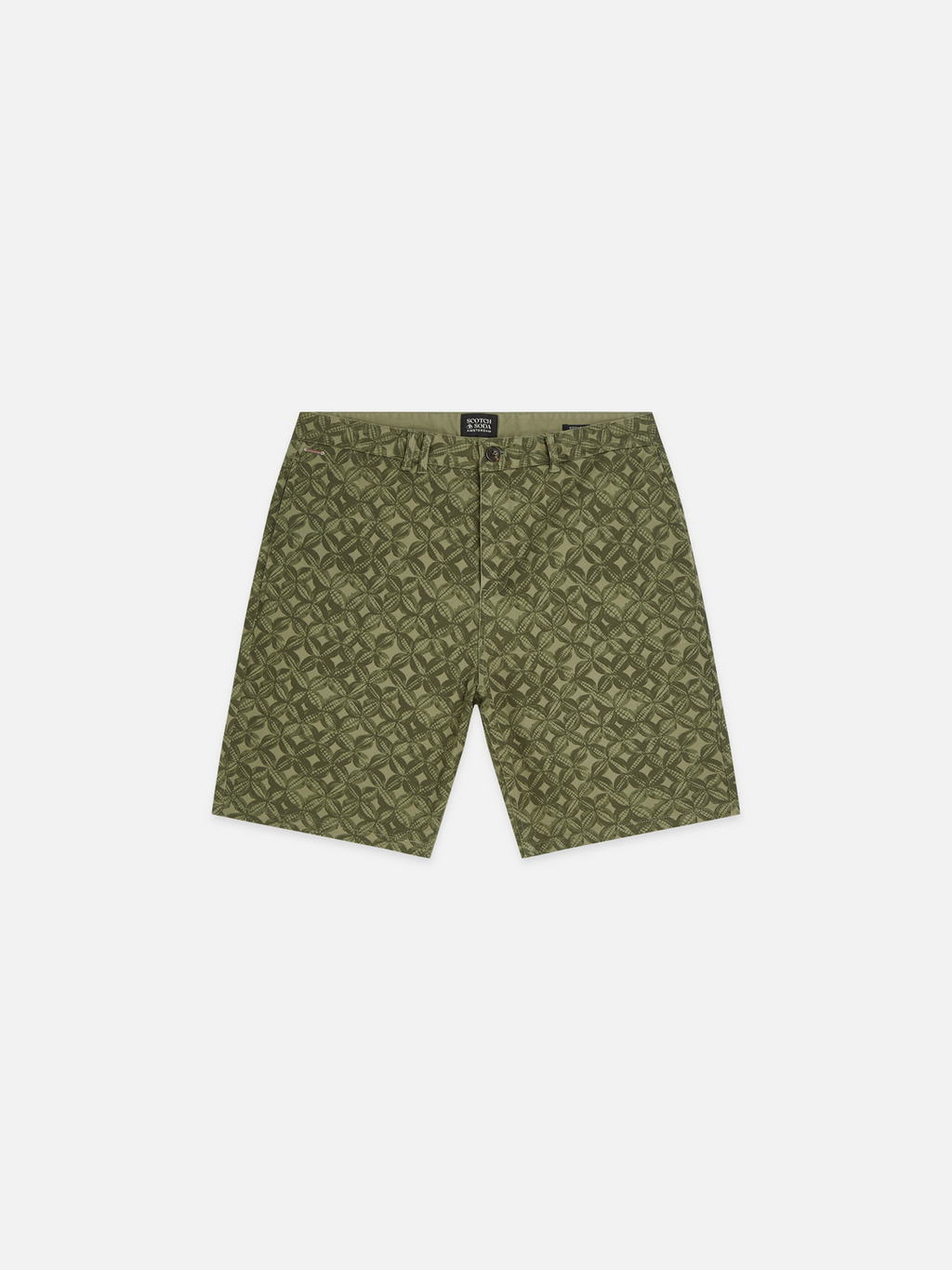 Stuart cotton twill printed shorts