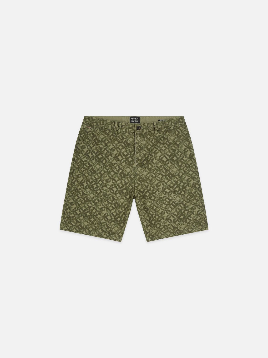 Stuart cotton twill printed shorts