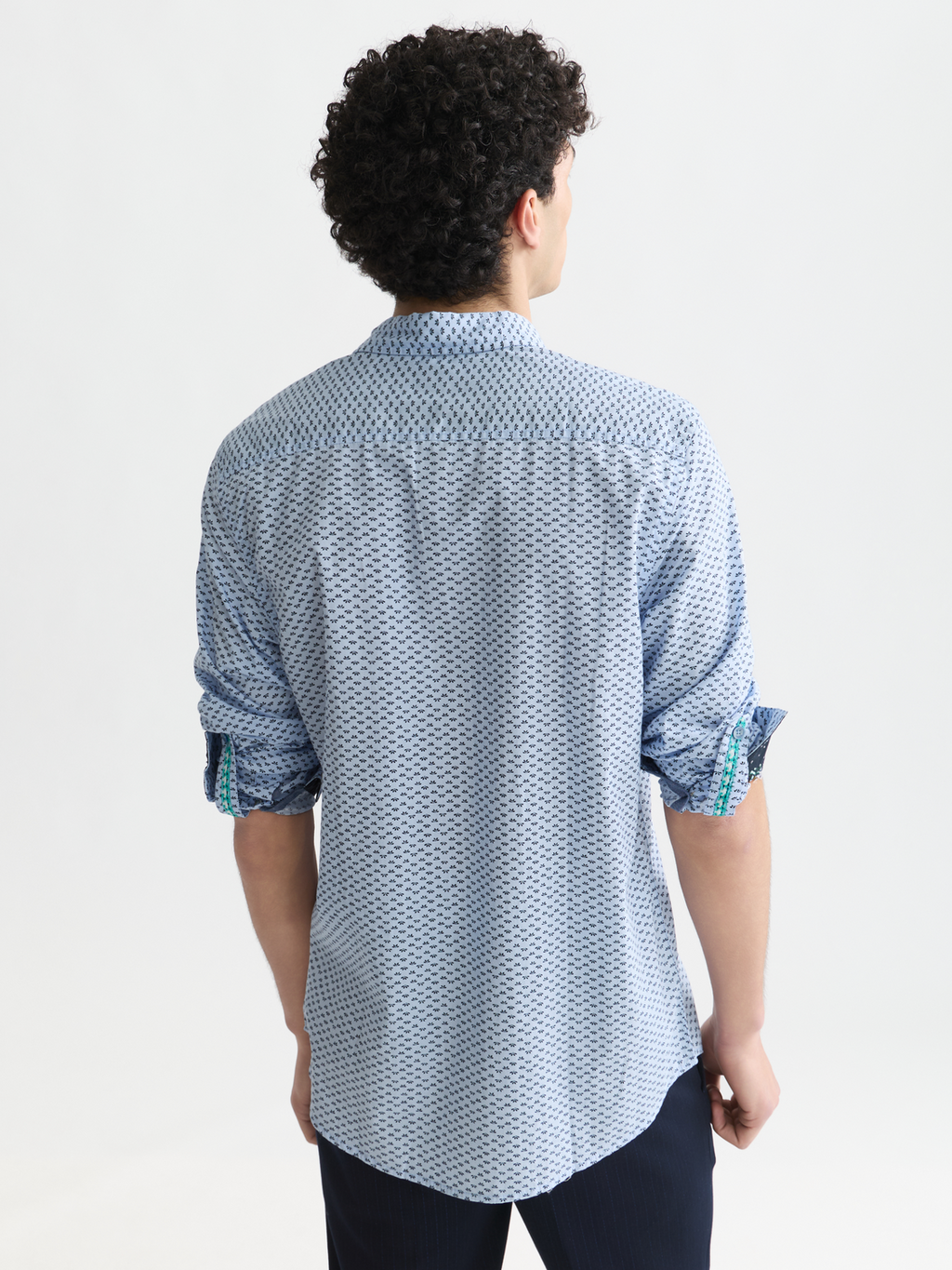 Printed cotton poplin shirt