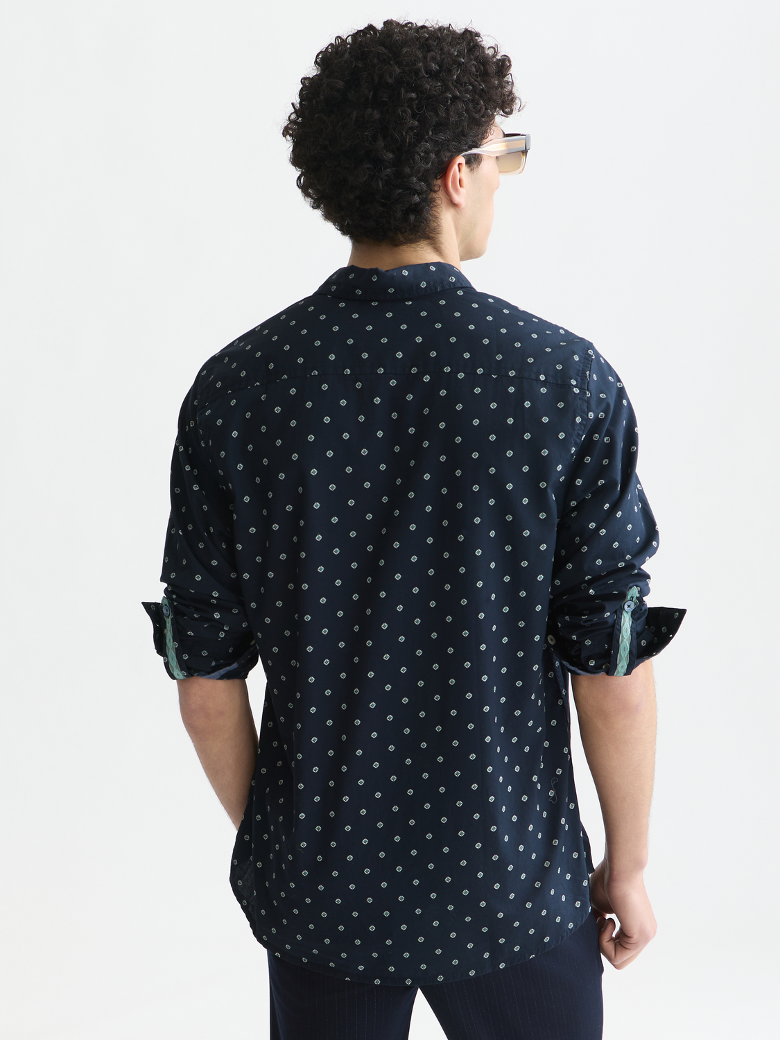 Printed cotton poplin shirt