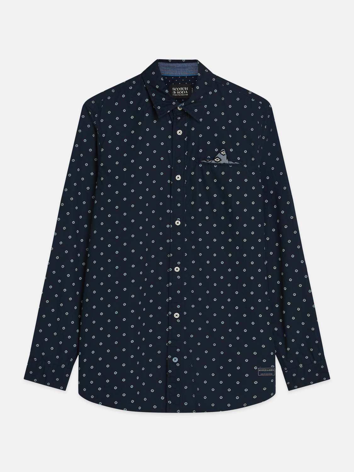 Printed cotton poplin shirt