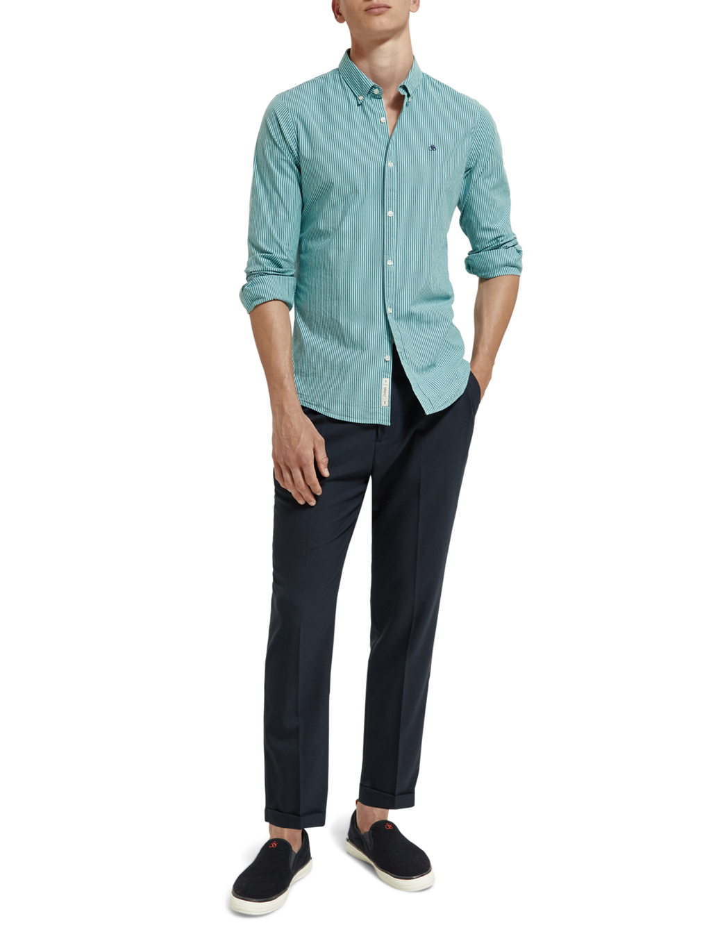 ESSENTIAL STRIPE POPLIN SHIRT