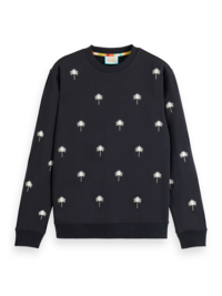 Sweatshirt met borduursel all-over