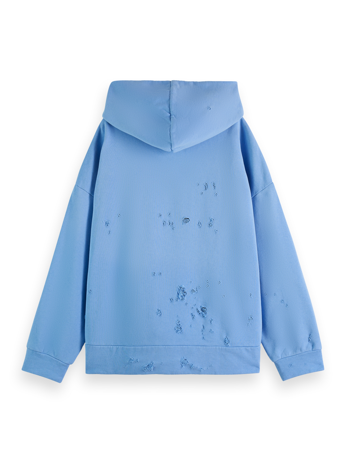 SPRAYED HOODIE WITH DESTROYED DETAILS