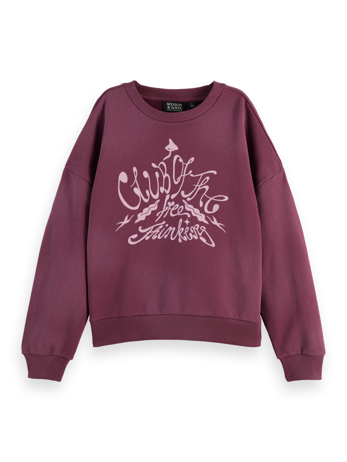 CHEST ARTWORK BOYFRIEND FIT SWEATSHIRT