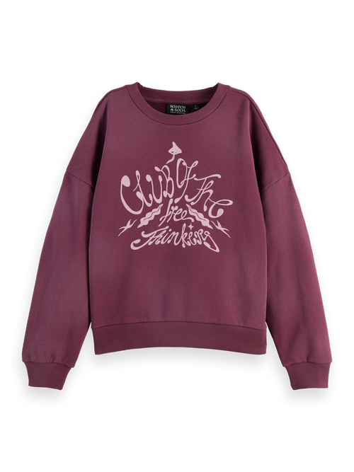 CHEST ARTWORK BOYFRIEND FIT SWEATSHIRT