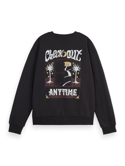 FRONT BACK FESTIVE ARTWORK RELAXED FIT SWEATSHIRT