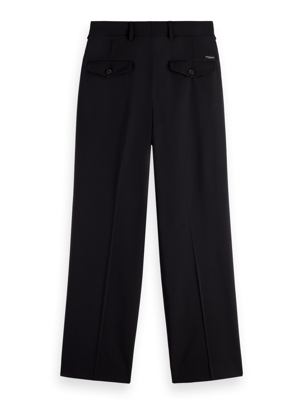 Essentials RELAXED STRAIGHT WOOL BLEND CHINO - BLACK