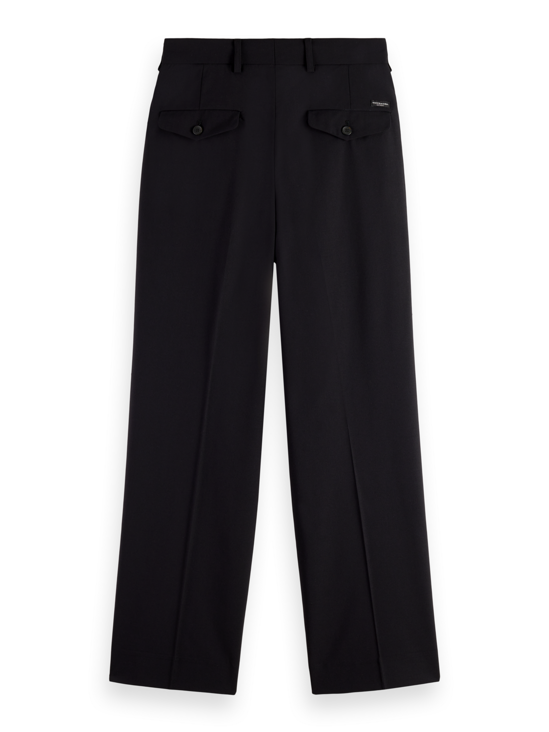 Essentials RELAXED STRAIGHT WOOL BLEND CHINO - BLACK