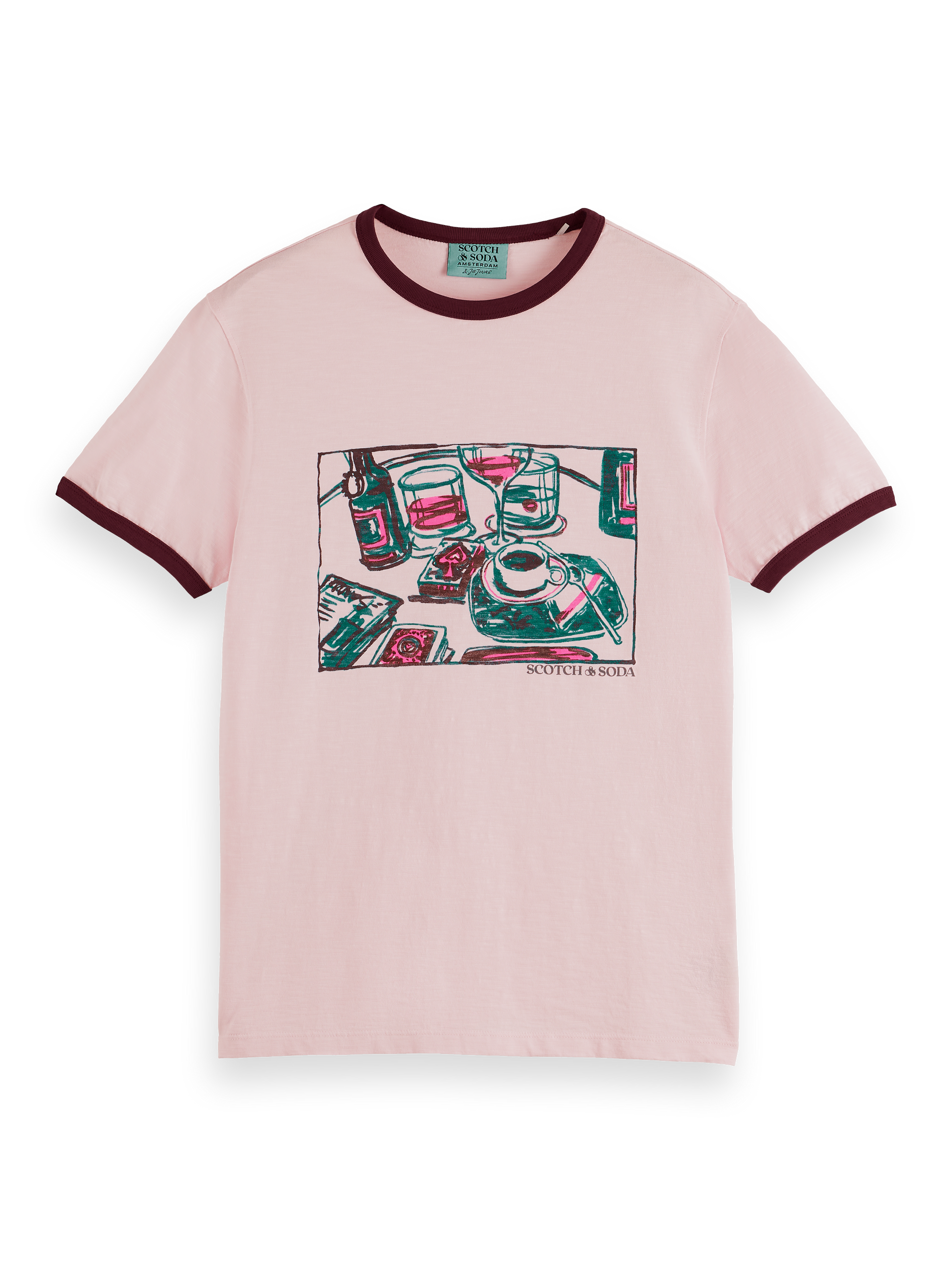 JOE JONAS X SCOTCH  SODA RINGER T-SHIRT