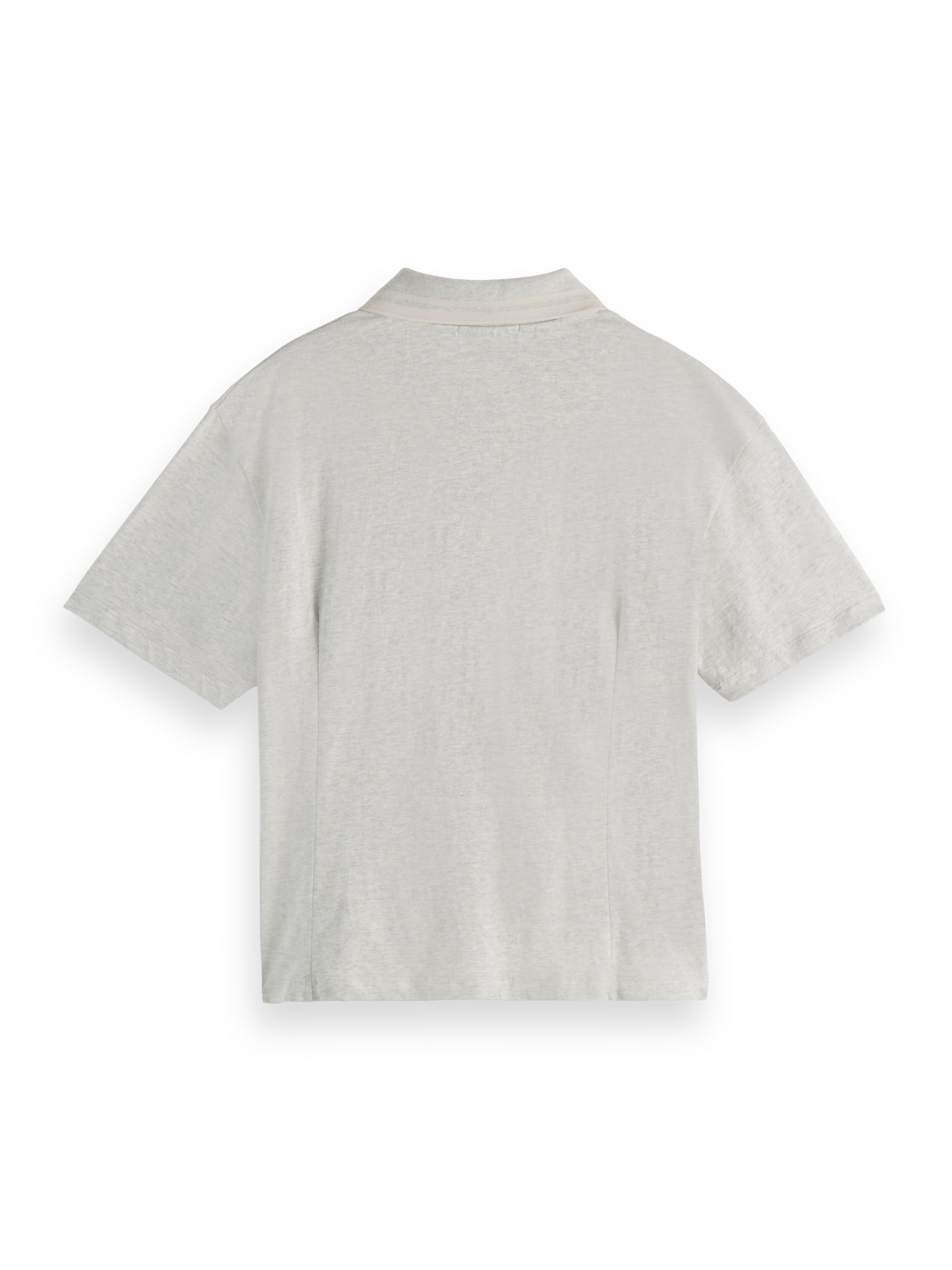 Waisted polo t-shirt with zipper closure