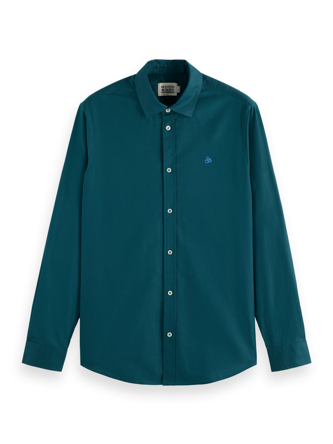 Regular solid oxford shirt