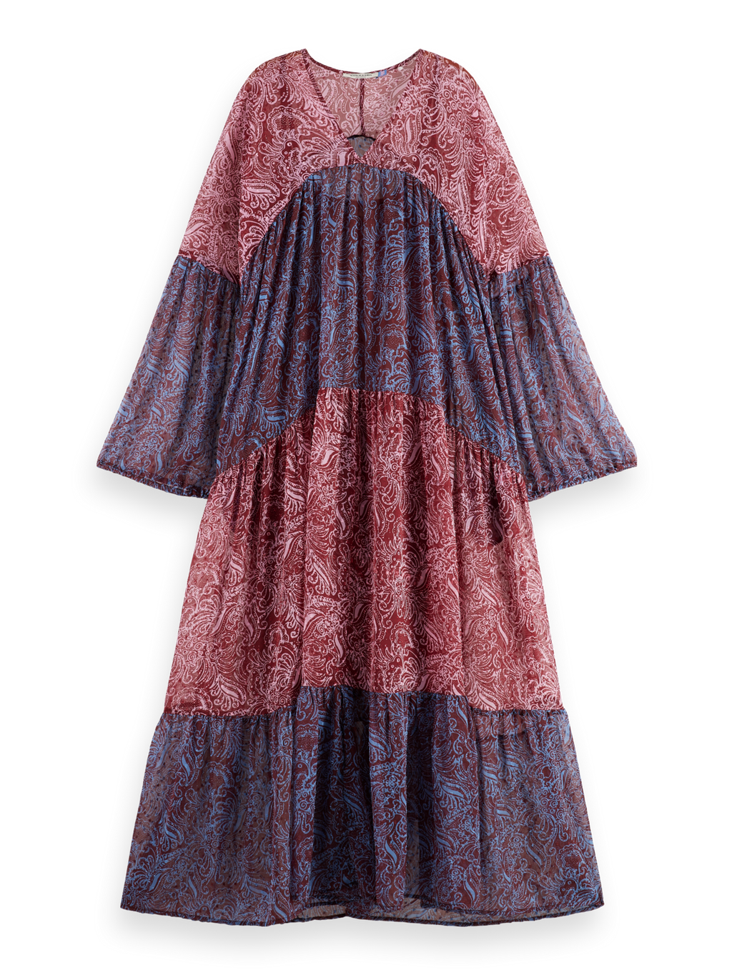 Printed Fil Coupe Maxi Dress