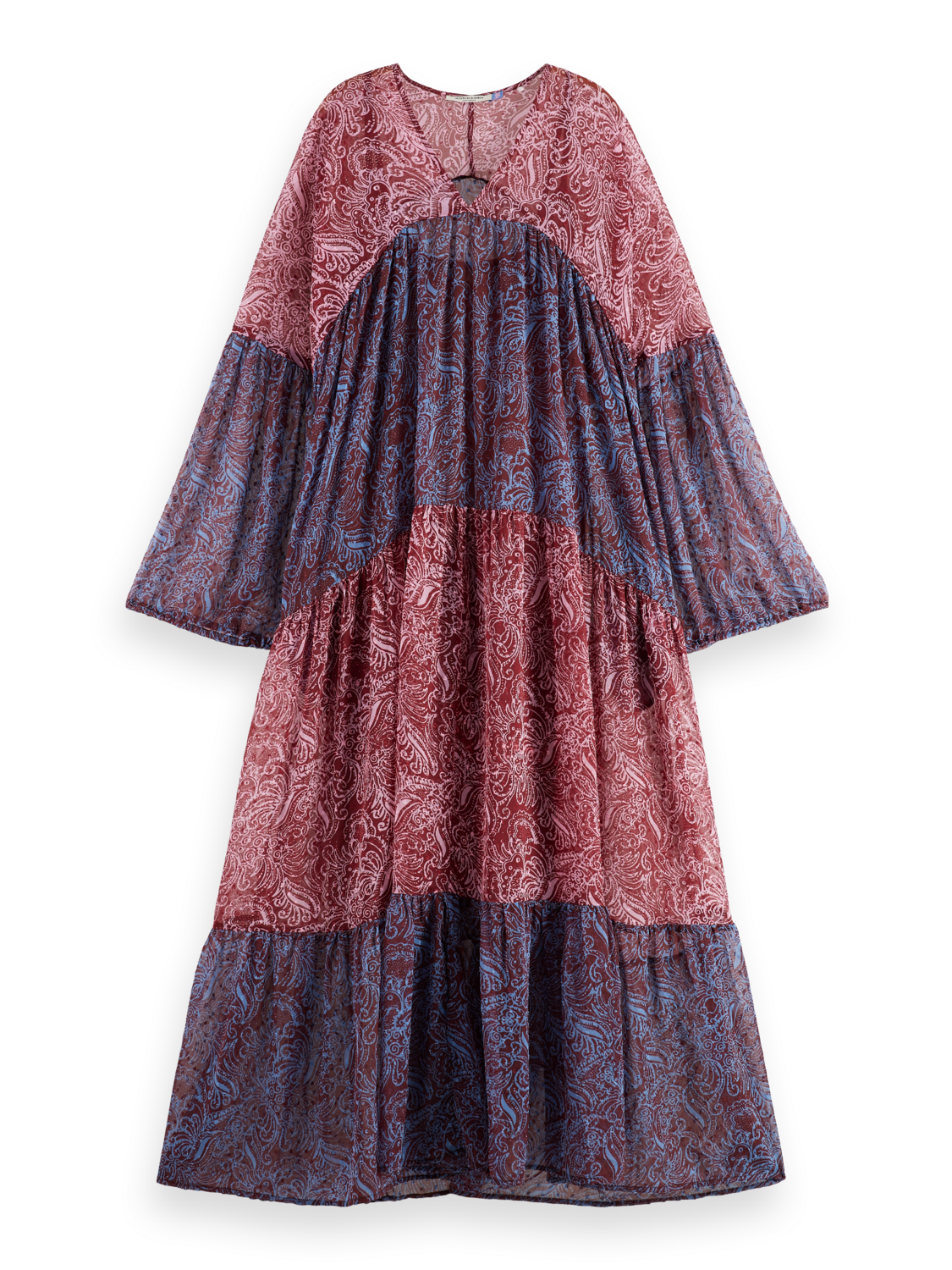 Printed Fil Coupe Maxi Dress