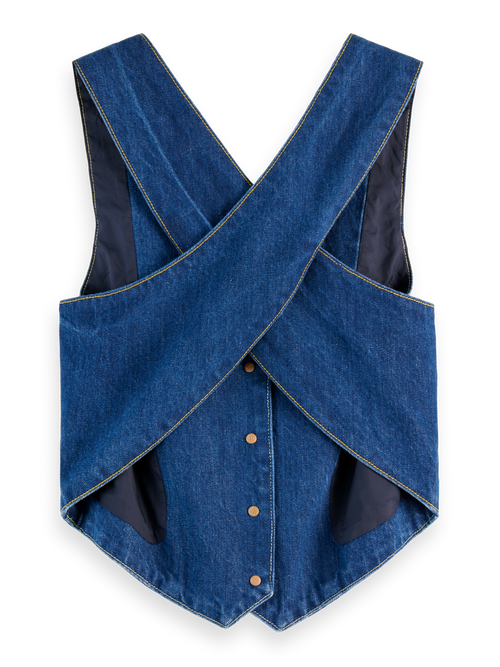 Fitted denim waistcoat  City Fresh