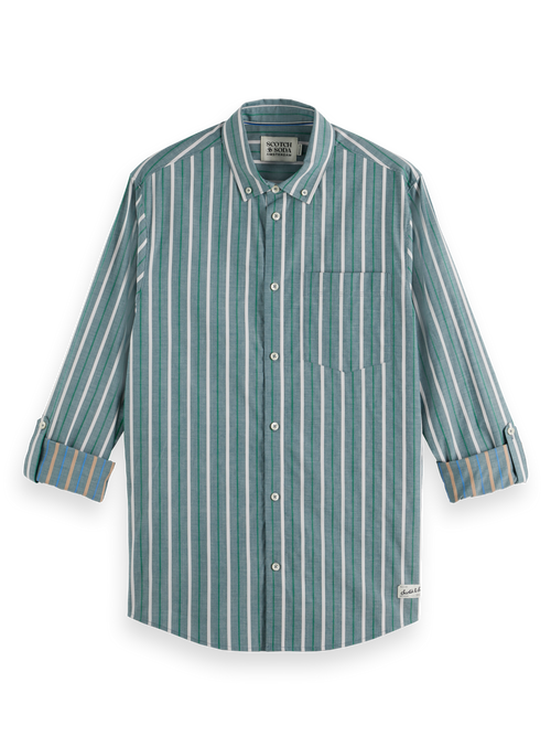 Regular fit dobby stripe shirt