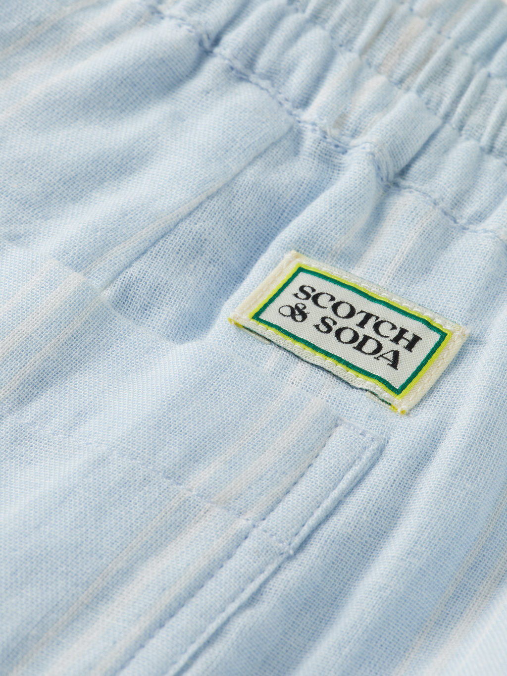 Relaxed-fit striped cotton gauze pants