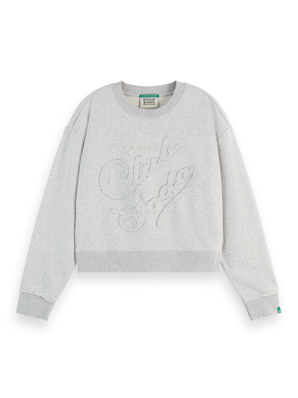 Applique artwork loose sweater