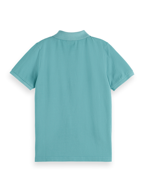 Garment-dyed pique polo