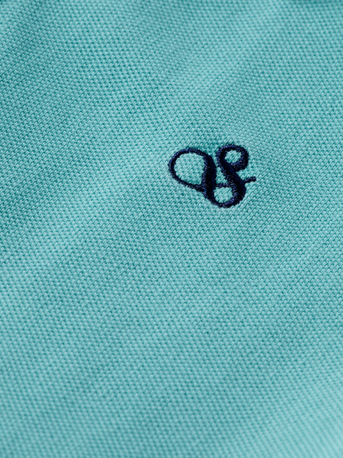 Garment-dyed pique polo